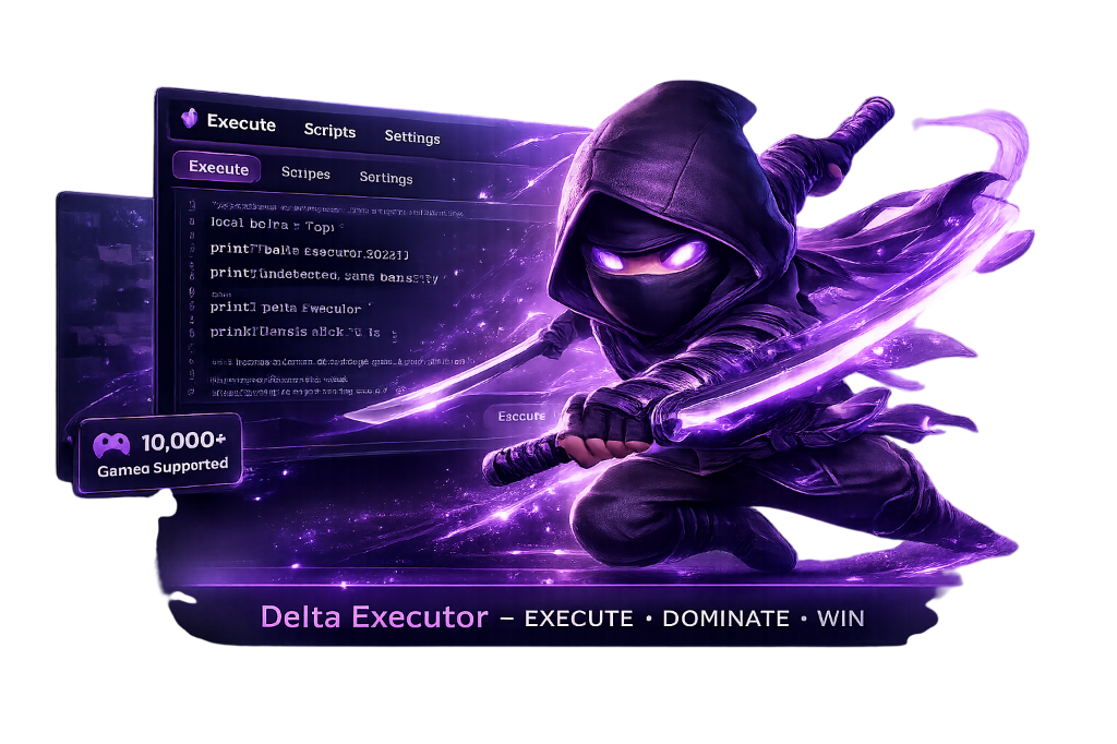 Mascote do Delta Executor Illustration