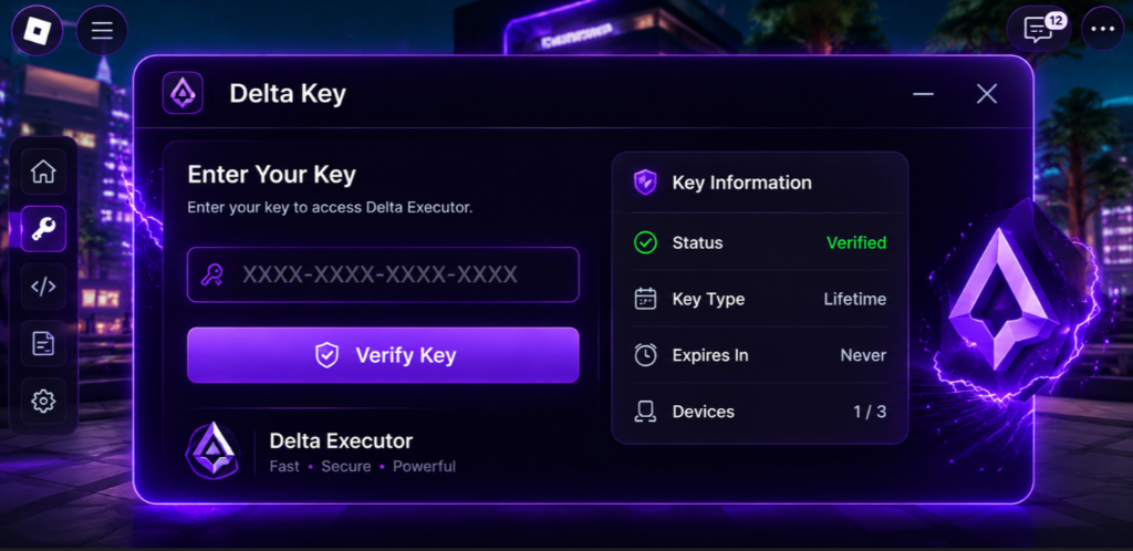 Delta Executor Delta Key Dashboard